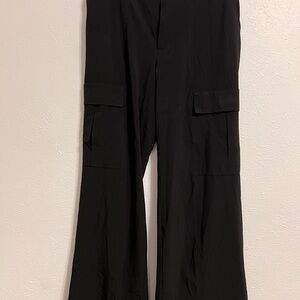 Athleta Black Wide Leg Relaxed Multi pocket athletic Pants Size 8T